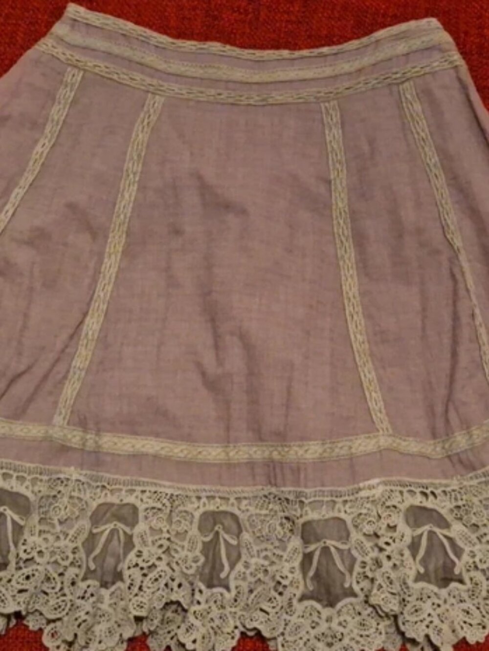 Bohemian lace edge skirt